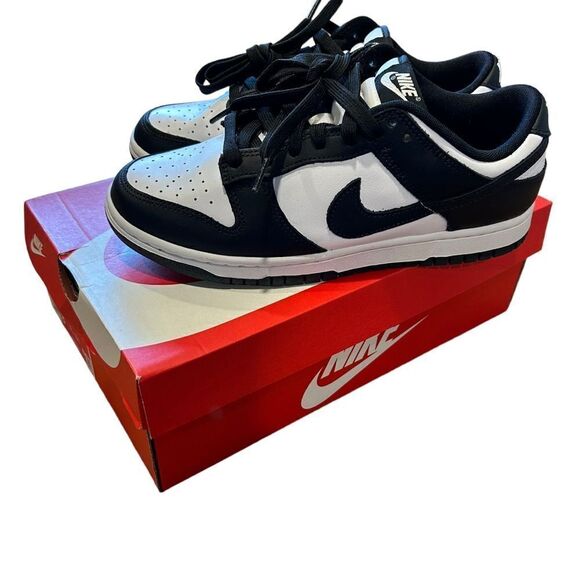 Nike Dunk Low Retro White Black Panda Sneakers - Picture 10 of 14